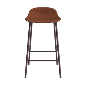 Normann Copenhagen Form Bar Stool 65 cm Upholstered Group 7 Brown/ Steel