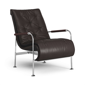 Swedese Serpentine Armchair Chrome/Elmo Soft 93068/Tobacco 8697