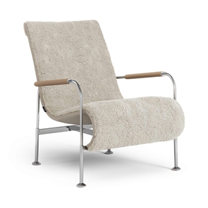 Swedese Serpentine Armchair Chrome/Sheepskin Moonlight/Nature 8800