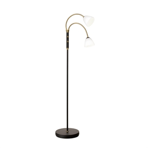 Halo Design Lucid Floor Lamp 2-Arm LED Opal Antique