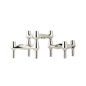 STOFF Nagel BMF Candle Holder Set of 3 Chrome