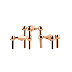 STOFF Nagel Candle Holder Set of 3 Rose Gold