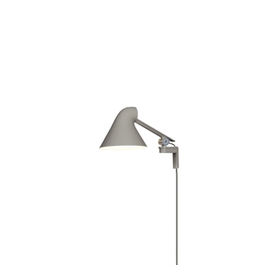 Louis Poulsen NJP Wall Lamp Short Arm 3000K Light Aluminum/ Gray