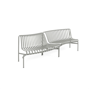 HAY Palissade Park Dining Bench In/Out Beginner Set of 2 Cloud Gray