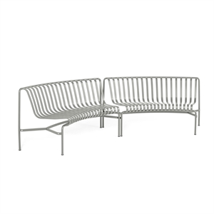HAY Palissade Park Dining Bench In/In Beginner Set 2 Pcs. Cloud Gray