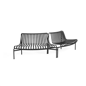 HAY Palissade Park Dining Bench Out/Out Beginner Set of 2 Anthracite