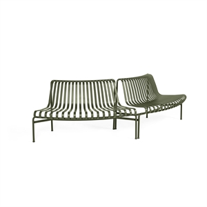 HAY Palissade Park Dining Bench Out/Out Beginner Set of 2 Olive