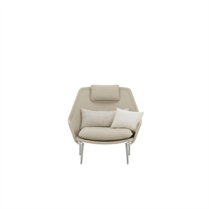 Vitra Slow Armchair Flocca 0650/ Beige 02/ Chrome