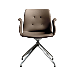 Bent Hansen Primum 4-Star Dining Chair Polished Steel/Zenso 3 292