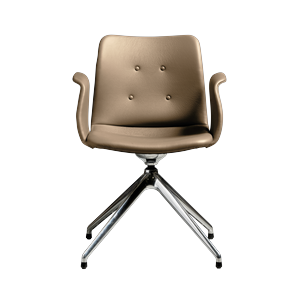 Bent Hansen Primum 4-Star Dining Chair Polished Steel/Zenso 3 228