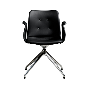 Bent Hansen Primum 4-Star Dining Chair Polished Steel/Zenso 3 207