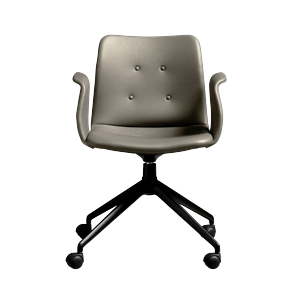 Bent Hansen Primum 4-Star Dining Chair With Swivel & Wheels Black/Zenso 3 214