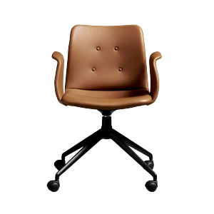 Bent Hansen Primum 4-Star Dining Chair With Swivel & Wheels Black/Zenso 3 223