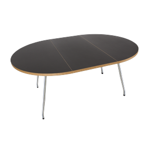 Bent Hansen Primum Dining Table Black Linoleum/Stainless Metal