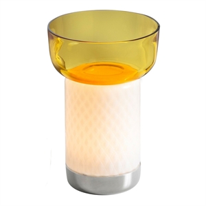 Artemide Bontá Transportable Table Lamp Topaz with Glass Bowl