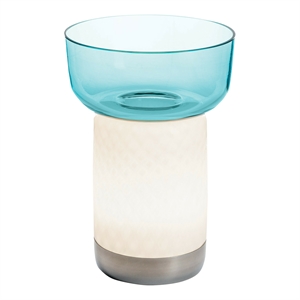 Artemide Bontá Portable Lamp Turquoise with Glass Bowl