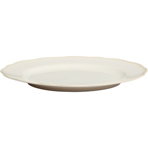 Decotique Fleur Plate 28 cm Set of 4 White/ Sand
