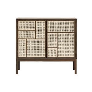 Design House Stockholm Air Side Table with Legs Dark Oak