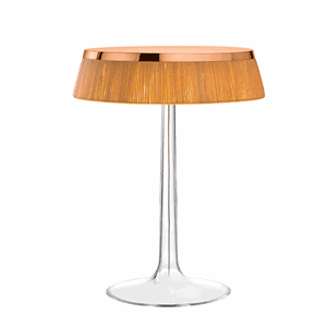 Flos Bon Jour Table Lamp Copper Frame and textile Shade