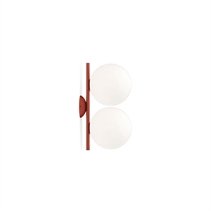 Flos IC C/W1 Double Wall Lamp Dark Red