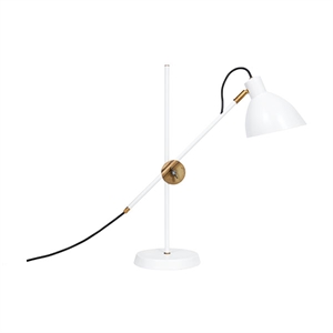 Konsthantverk KH#1 Table Lamp - Raw Brass & White