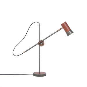 Konsthantverk Kusk Table Lamp - Iron Oxide & Leather