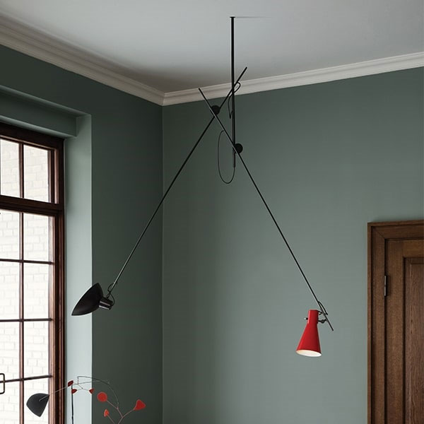 Astep VV Cinquanta ceiling lamp Suspension black/red