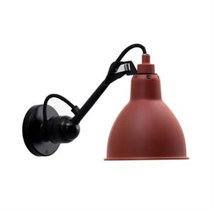 Lampe Gras N304 Wall Lamp Mat Black & Mat Red Hardwired