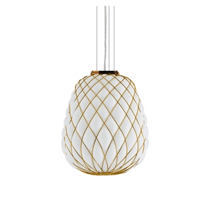 FontanaArte Pinecone Pendant Large Gold/ White