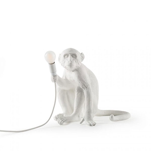 Seletti Monkey Sitting Table Lamp White