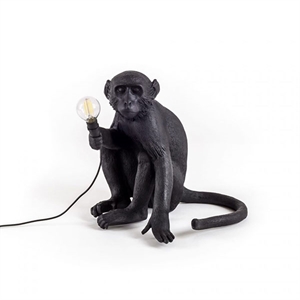 Seletti Monkey Sitting Table Lamp Black Outdoor