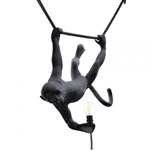Seletti Monkey Swing Pendant Black Outdoor