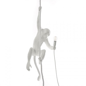 Seletti Monkey With Rope Ceiling Light White
