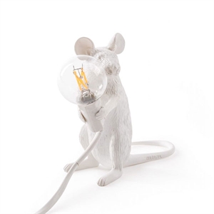 Seletti Mouse Mac Sitting Table Lamp White