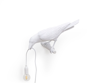 Seletti Bird Looking Left Wall Lamp White Outdoors