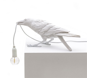 Seletti Bird Playing Table Lamp White