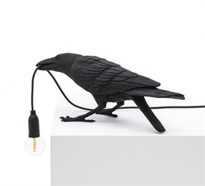 Seletti Bird Playing Table Lamp Black Outdoor