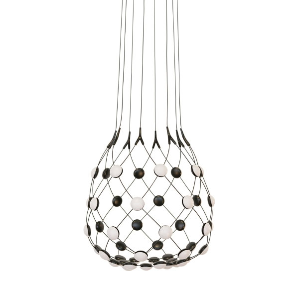 Luceplan Mesh Pendant lamp hanging over kitchen table