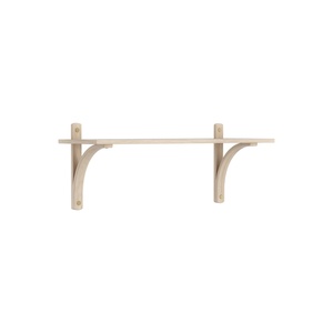 Swedese Levi Shelf 90 cm 1 Shelf Brass/ White Pigmented Lacquered Oak