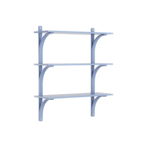 Swedese Levi Shelf 90 cm 3 Shelves Aluminum/ Blue/ Ash