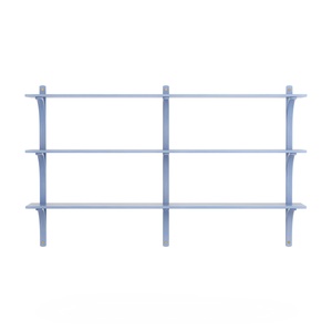 Swedese Levi Shelf 180 cm 3 Shelves Brass/ Blue/ Ash