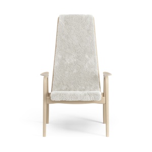 Swedese Lamino High Armchair Lacquered Beech/Off White/Sheepskin