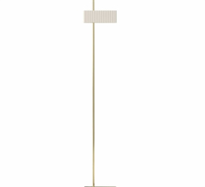TATO Wallie Floor Lamp Brass & White Tall