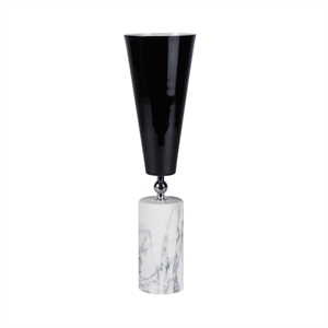 TATO Vox Table Lamp White Marble & Chrome/Black Large
