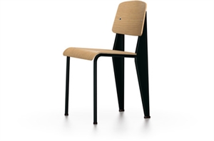 Vitra Standard Dining Chair Deep Black/Oak