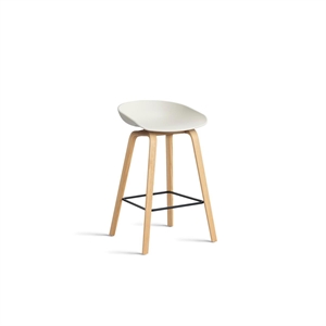 HAY AAS32 Bar Stool H65 Oak/Steel/Melange Cream