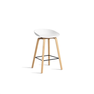 HAY AAS32 Bar Stool H65 Oak/Steel/ White
