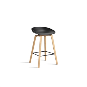 HAY AAS32 Bar Stool H65 Oak/Steel/ Black