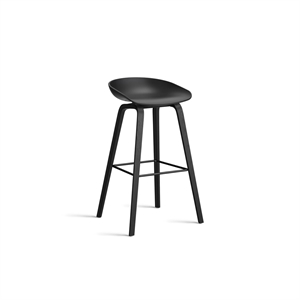 HAY AAS32 Bar Stool H75 Black/Steel/ Black