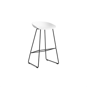 HAY AAS38 Bar Stool H75 Black Steel/ White